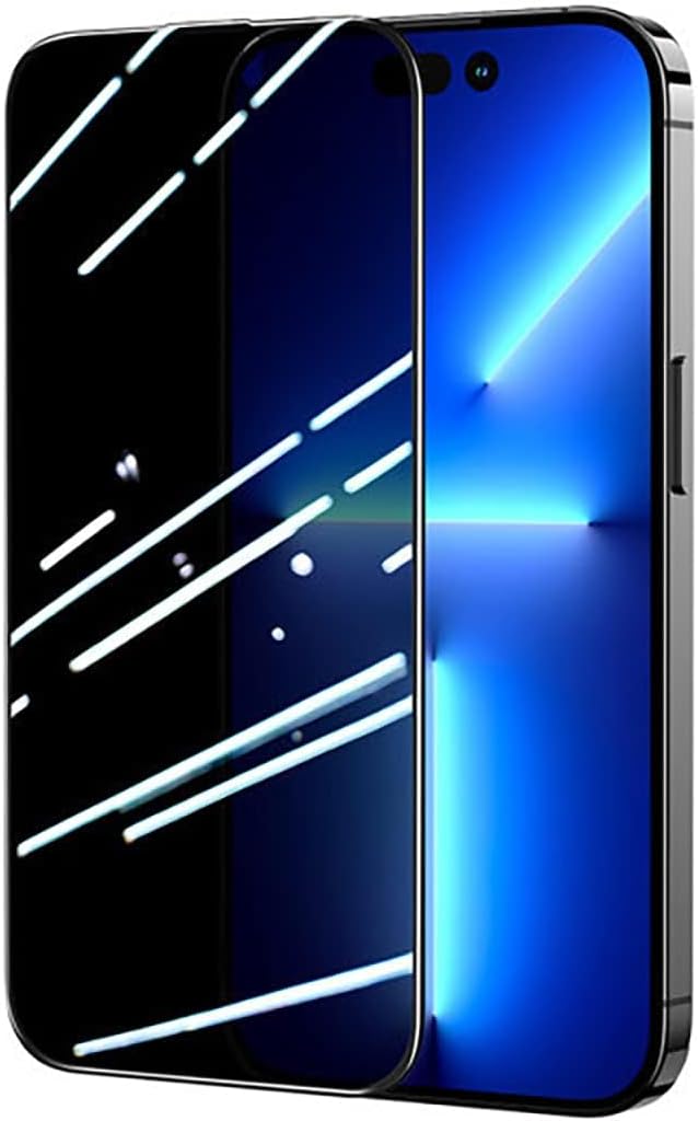 JR-P02 Tempered Glass Screen Protector (2.5D Full Screen with Black Edge) for iP 14 Pro 6.1" (Privacy)