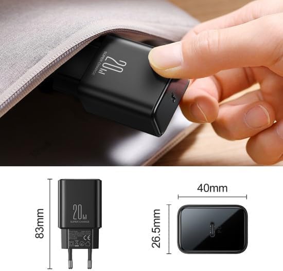 JR-TCF06 Flash Series PD 20W Single-Port Charger-Black