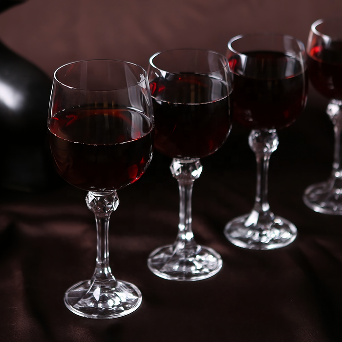 Sleek stemless wine glass with contemporary design