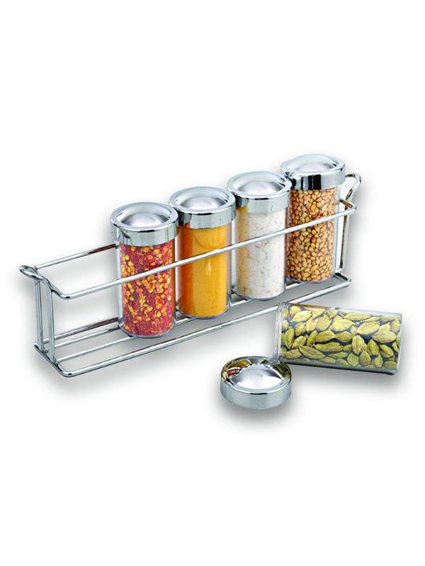 JVS 5 BOTTLE SPICE DISPENCER CHROME | Kitchen Storage
