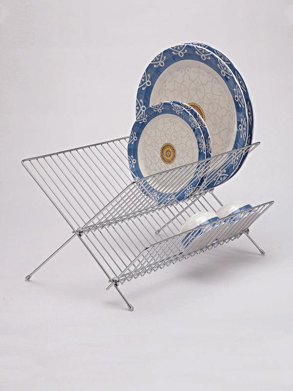 JVS Stainless steel Foldable Plate Stand | Kitchen Storage