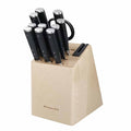 KitchenAid Gourmet 11pc Birch Wood Knife Block Set With Built-In Sharpener
