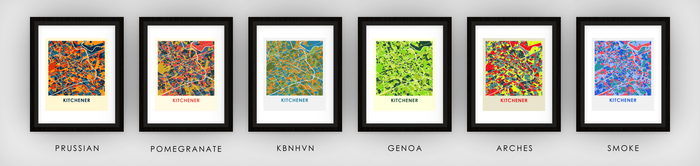 Kitchener Ontario Map Print - Full Color Map Poster
