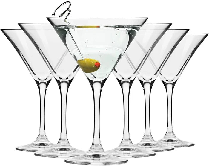 Krosno Avant-Garde Martini Glasses 240ml Set of 6 (Made in Poland)