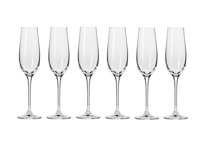 Krosno Harmony Champagne Flutes 200ml 6pc (Made in Poland)