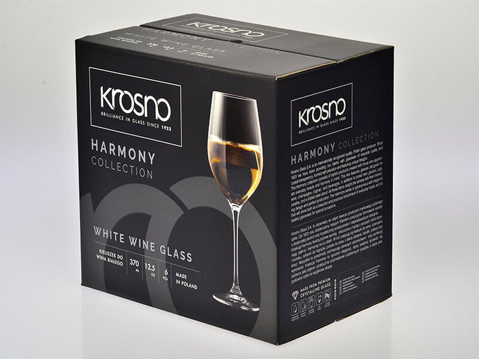 Krosno Harmony Wine Glasses 430ml 6pc (Made in Poland)