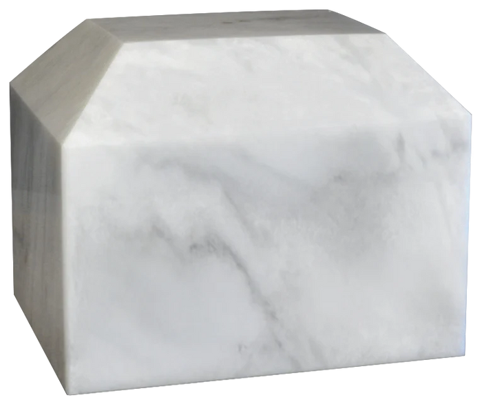 Large/Adult 190 Cubic Inch Summit Antique White Marble Cremation Urn for Ashes