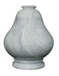 Large/Adult 220 Cu. In. Equator Antique White Natural Solid Marble Cremation Urn