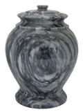 Large/Adult 220 Cubic Inch London Cashmere Gray Marble Funeral Cremation Urn