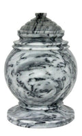 Large/Adult 220 Cubic Inch Princess Cashmere Gray Marble Funeral Cremation Urn