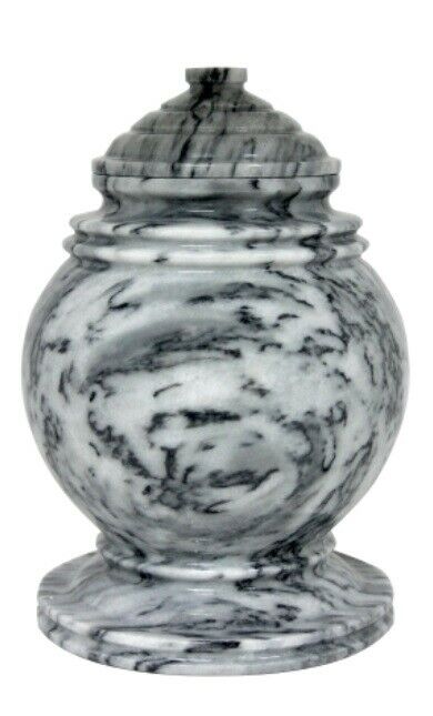 Large/Adult 220 Cubic Inch Princess Cashmere Gray Marble Funeral Cremation Urn