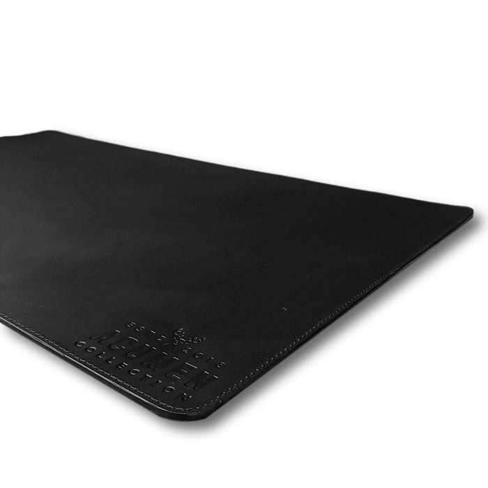 Leather Desk Mat - Black - 80x30cm -