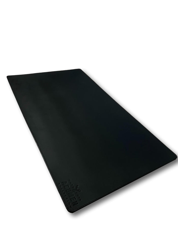 Leather Desk Mat - Black - 80x45cm -