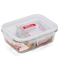 Lock & Lock Euro Glass Borosilicate Heat Resistant Glass Rectangular Container With Divider - 950ml
