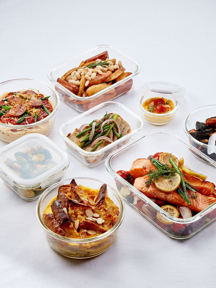 Lock & Lock Euro Glass Borosilicate Heat Resistant Glass Rectangular Container With Divider - 950ml