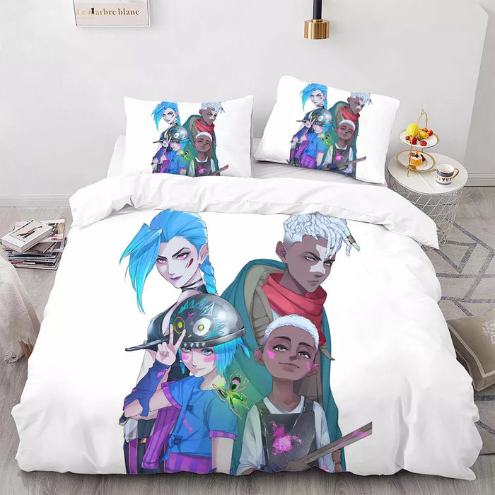 LOL Arcane Season 2 Bedding Set Pattern Quilt Cover Without Filler