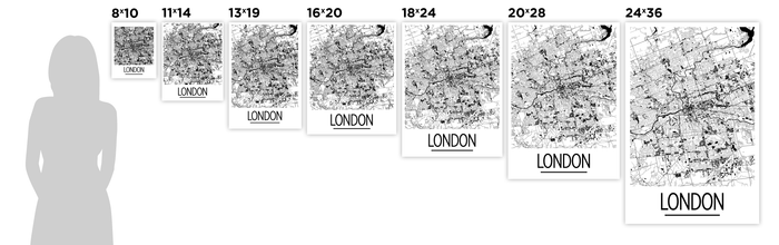 London Ontario Map Poster - Ontario Map Print - Art Deco Series