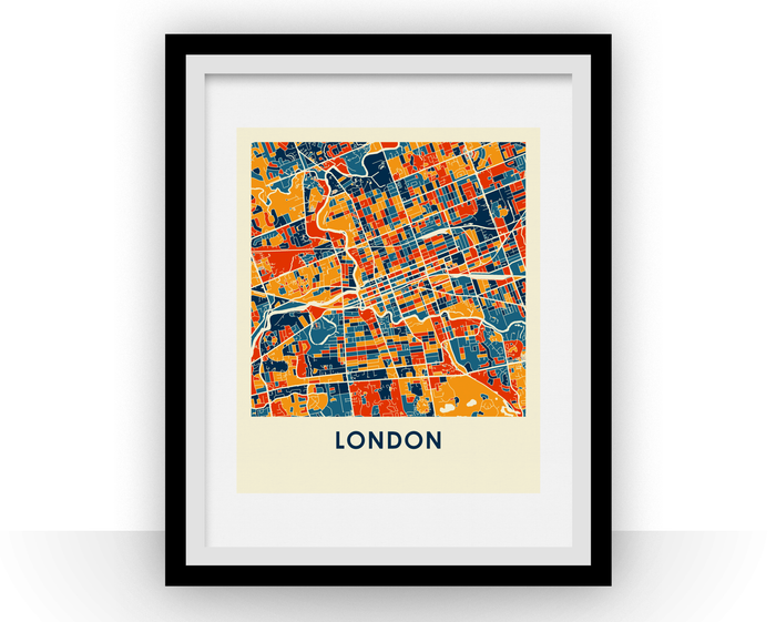 London Ontario Map Print - Full Color Map Poster