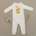 Loved in Michigan Organic Baby Playsuit