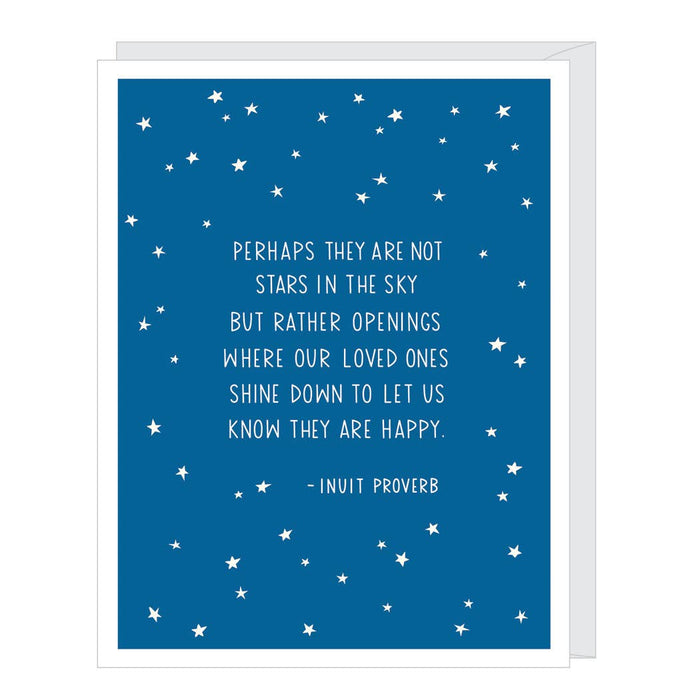 "Loved Ones Shine Down" Inuit Proverb Sympathy Card
