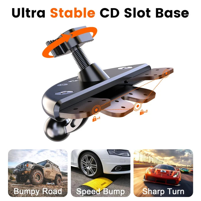 LRBH Metal Anti Shake Magnet CD Slot Phone Mount for Magsafe, Compatible with  All Cellphones