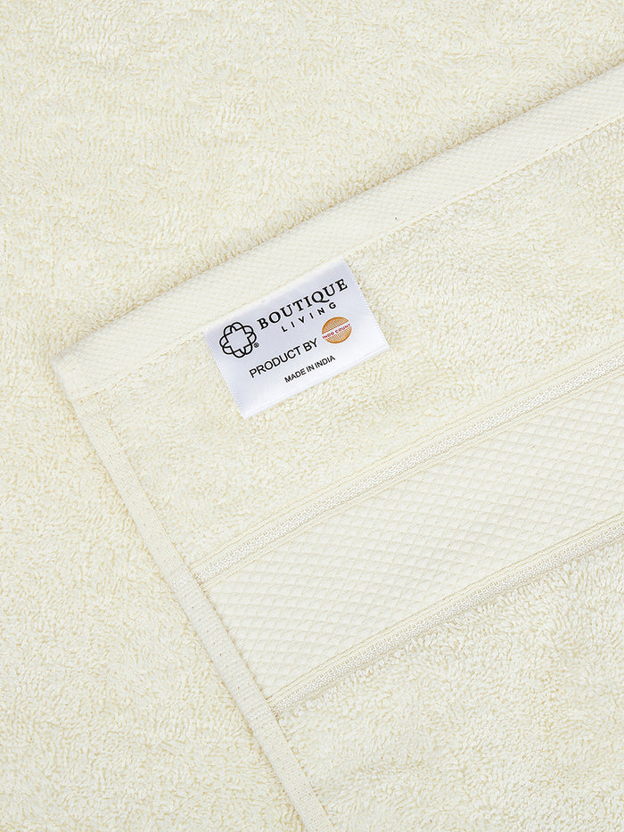 Luxe Loom 100% Cotton 550 GSM Bath Towel - Vanilla Ice (Cream)