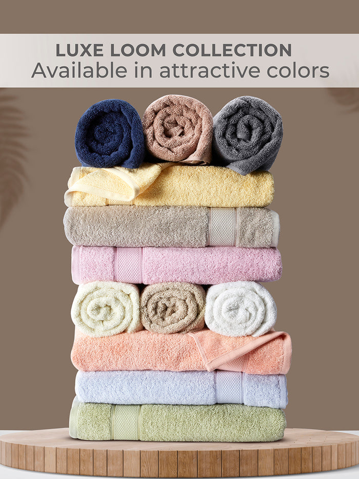 Luxe Loom 100% Cotton 550 GSM Bath Towel - Vanilla Ice (Cream)