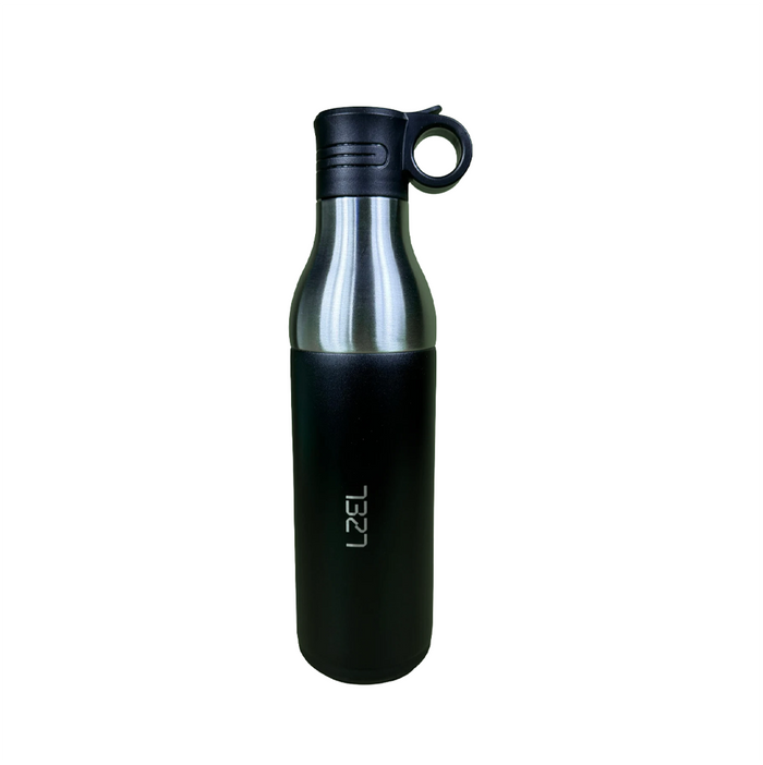 Lzel Natura Elva Vacuum Botlle Dual 400Ml+400Ml Aluminium - Black