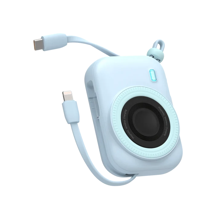 "Lzel Pentaenergia Station 5X Wireless Power Bank Charging Dock 10000Mah Color Full Battery  Built-In Cable