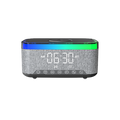 Lzel Sonicglow Wake Multifunctional Speaker With Alarm Clock & Wireless Charger - Black/Gray