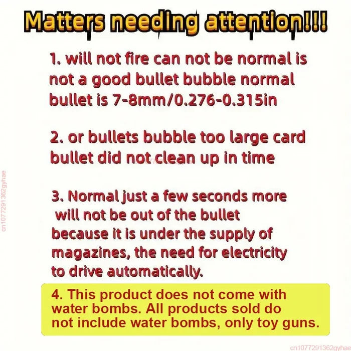 M416 Sniper Rifle Electric Toy Gun Water Beads Summer Outdoor Game AirSoft Splash Gun Kids Gift