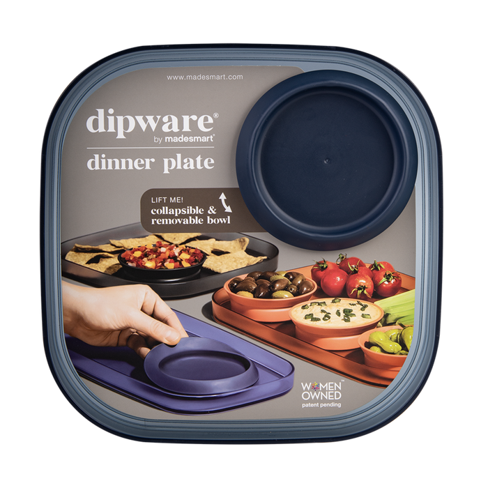 Madesmart® Dipware® Dinner Plate With Bowl - 24x24cm - Midnight Blue
