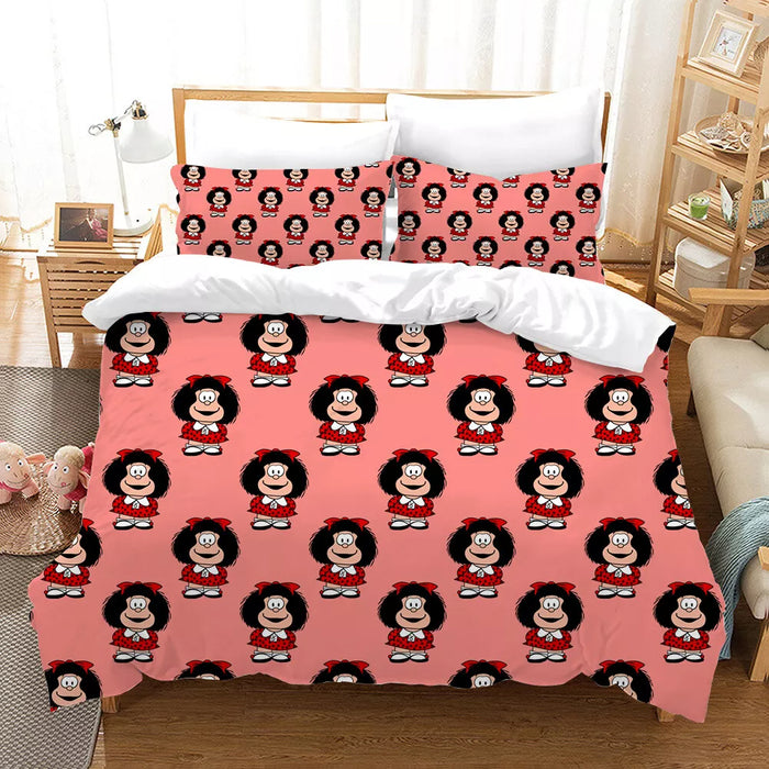 Mafalda Bedding Set Pattern Quilt Cover Without Filler