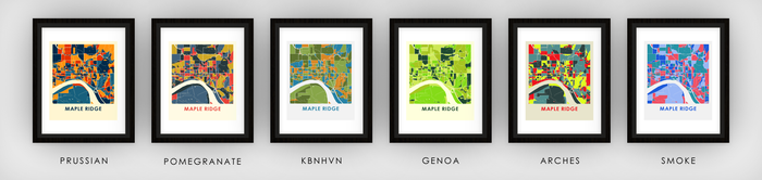 Maple Ridge British Columbia Map Print - Full Color Map Poster
