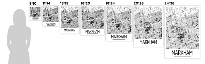 Markham Ontario Map Poster - Ontario Map Print - Art Deco Series