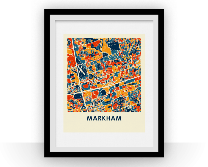 Markham Ontario Map Print - Full Color Map Poster