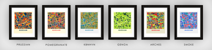 Markham Ontario Map Print - Full Color Map Poster