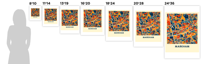 Markham Ontario Map Print - Full Color Map Poster
