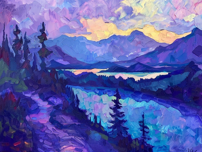 Matisse Mountains at Dusk