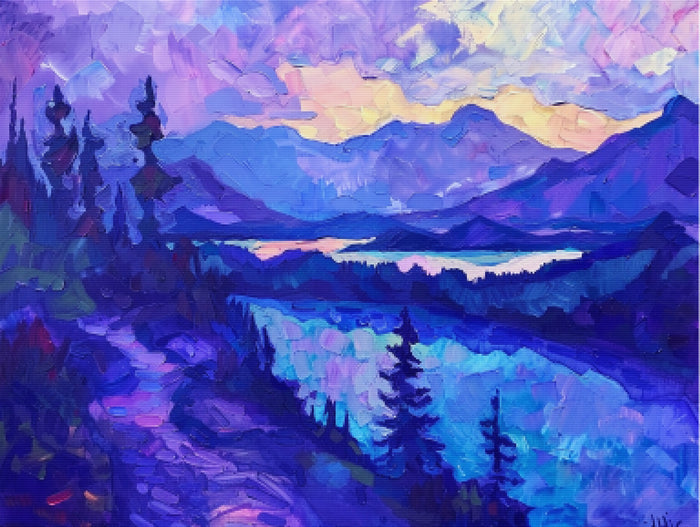 Matisse Mountains at Dusk