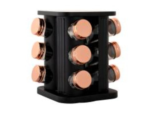 Maxwell & Williams Astor Spice Rack 12pc - Black