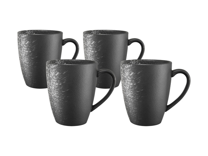 Maxwell & Williams Caviar Galaxy Coupe Mug 400ml - Set of 4