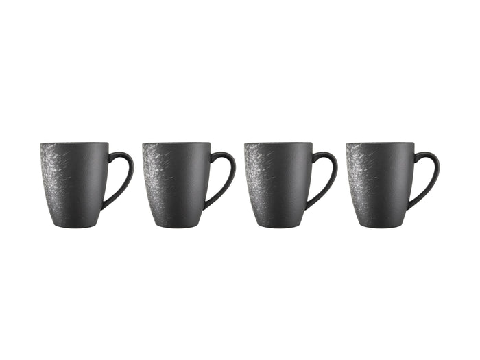 Maxwell & Williams Caviar Galaxy Coupe Mug 400ml - Set of 4