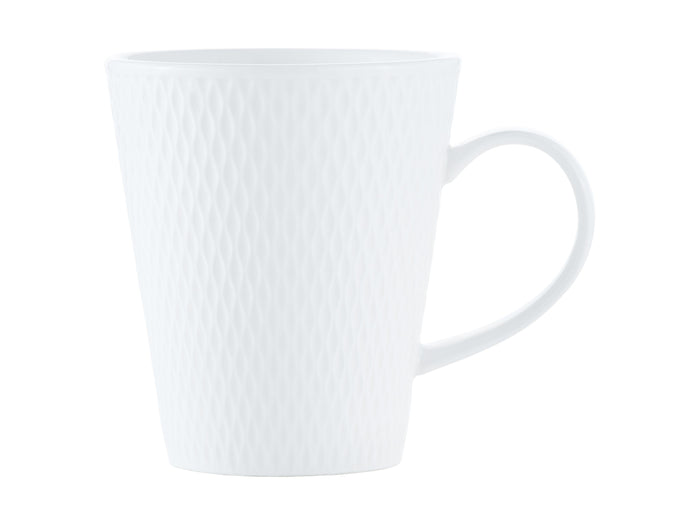 Maxwell & Williams White Basics Diamonds Conical Mug - 350ml