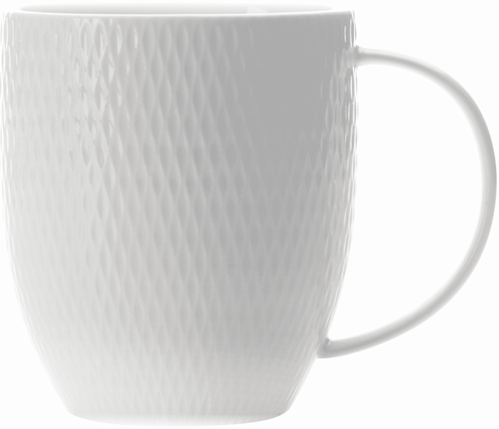 Maxwell & Williams White Basics Diamonds Coupe Mug 420ml