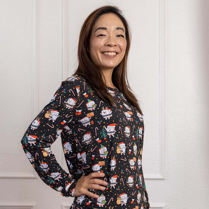 Merry Musubi Women's Long Bamboo Pajamas