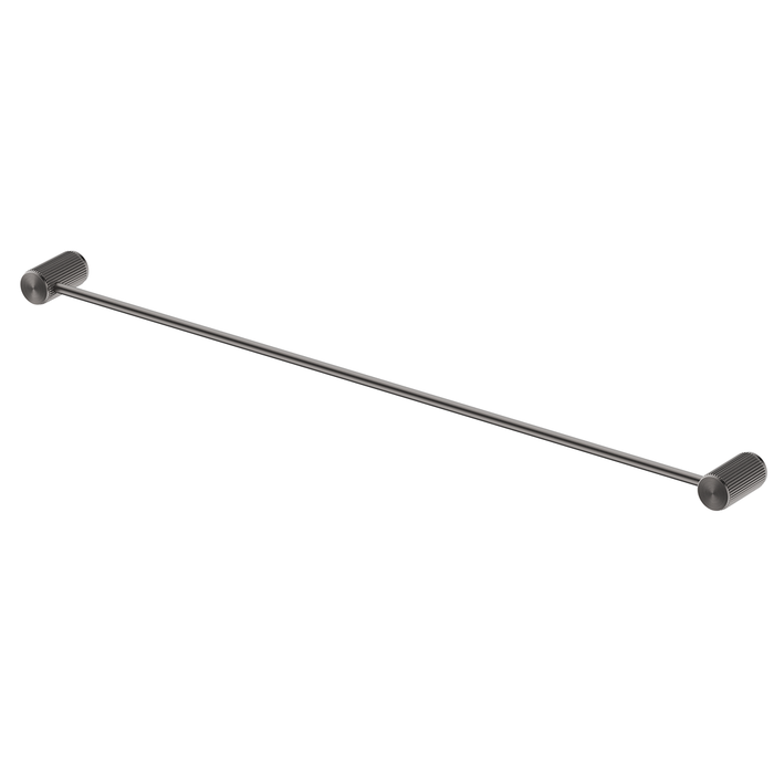 Mica Fluted Gun Metal Single Towel Rail - 800mm