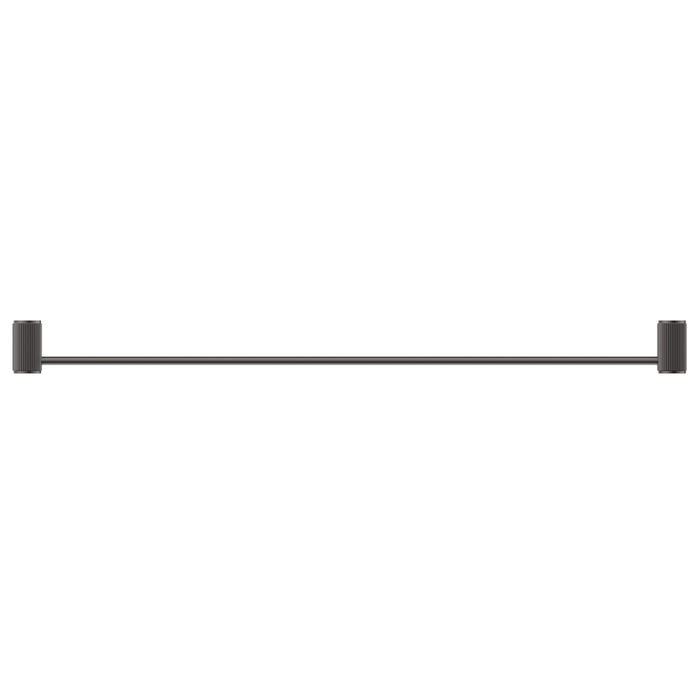 Mica Fluted Gun Metal Single Towel Rail - 800mm