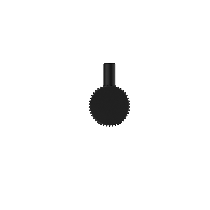 Mica Fluted Matte Black Robe Hook