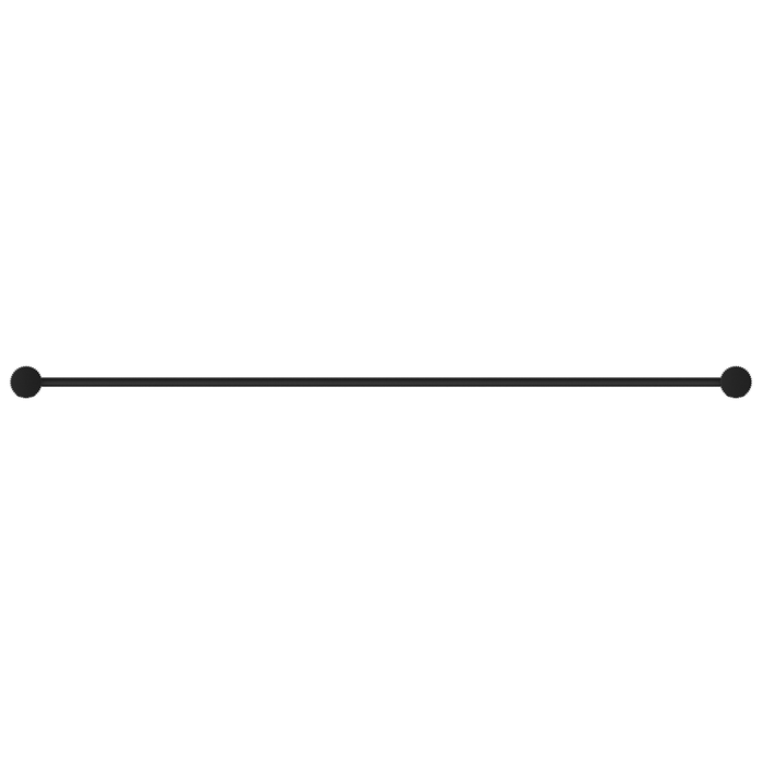 Mica Fluted Matte Black Single Towel Rail - 800mm
